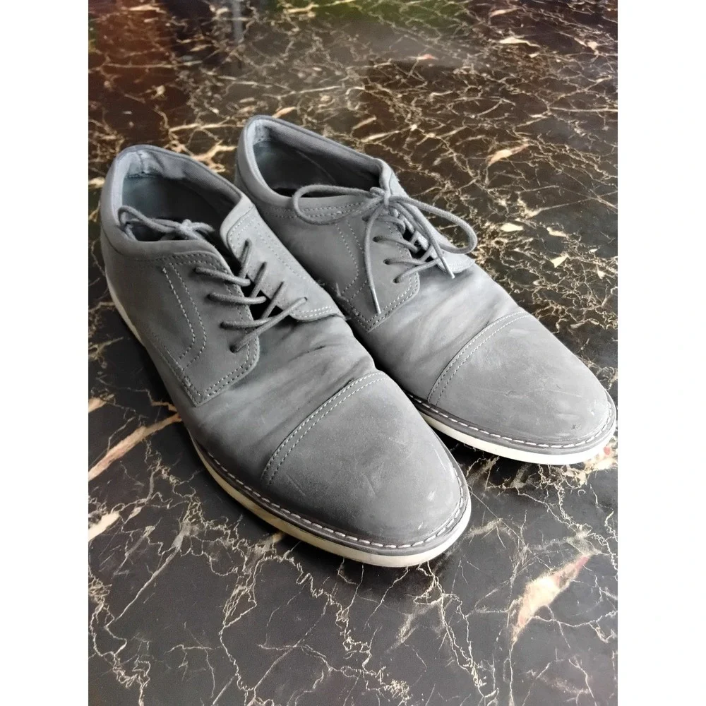 Alfani Theo Mens Grey Cap Toe Oxford Shoes Memory Foam Size 13M 100177272MN